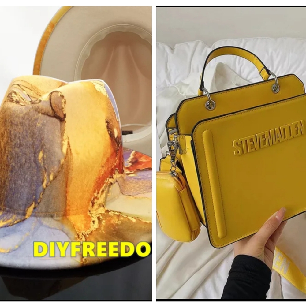 SMadden yellow & tye dye fedora